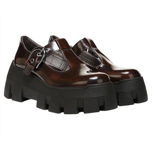 Circus NY By Sam Edelma Shoes - CIRCUS NY BY SAM EDELMA / Amy / Womens Lug Sole  Shoes Chestnut Patent Leather